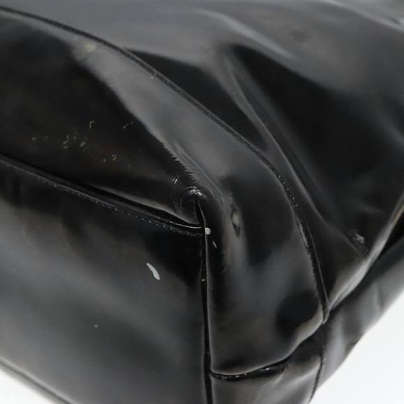 CHANEL COCO Mark Chain Shoulder Bag Patent leather Black Gold CC Auth bs18484 - Picture 15 of 16